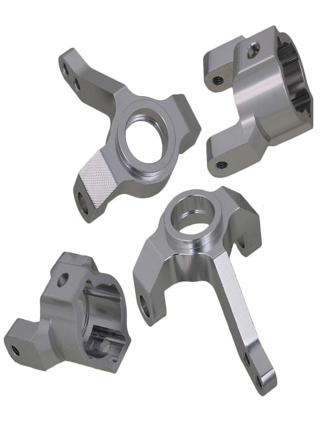 Mxfans Silver Al. Upgrade Parts SCX0002 C-Hub Carrier & AX30496 Steering Hub Carrier(L/R) Replacement for AXIAL RC1:10 Off Road Car Pack of 2 - Image 2